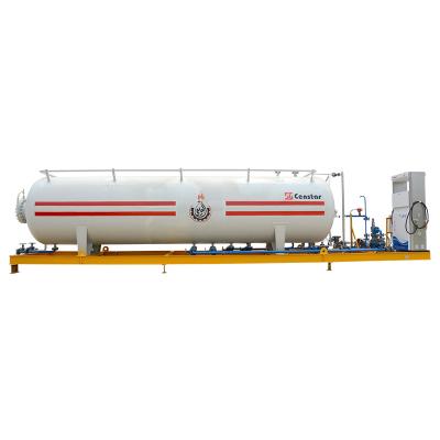 China Transporation Double Spout Container International Standard Mobile Gas Station for sale