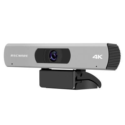 China Rocware 84 Degree 4k eptz Camera Auto Framing 8X Conference Live Broadcast Camera with 2 Mics for Family Video Chat RC18 for sale