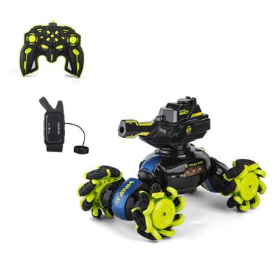 China Watch 2022 NEW Outdoor 2.4G Tank Combat RC Stunt Truck Shooting Vehicle Off-Road Toys Water Ball Launch Gesture Remote Control Car for Boys for sale