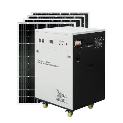 China Home Electric Mini Generator Solar Power Portable 5000w 3000w Solar Panels 6500w Generator 6000w Portable Rechargeable Battery for sale