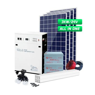 China Home Complete All In One Portable Solar Power System High Efficiency Off Grid System Solar Powered Generator Kit For Home Agriculture for sale