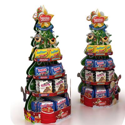 China Christmas Tree Display Rack With 4 Trays for sale