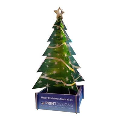 China POP Cardboard Advertising Christmas Display Tree for sale