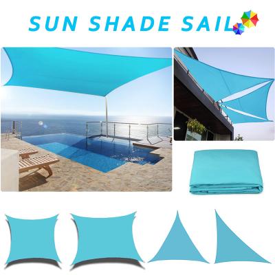 China Oxford Sky Blue All Height Waterproof Sun Shade Sail Square Triangle Garden Terrace Canopy Pool Shade Camp Increasing Yard Tent for sale