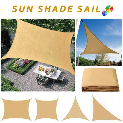 China Oxford Sand Color All Height Sun Shade Sail Square Rectangle Garden Terrace Canopy Pool Waterproof Pool Shade Camp Increasing Yard Tent for sale