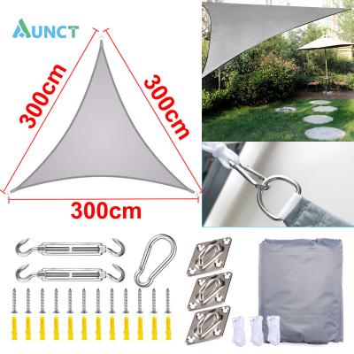 China Outdoor Waterproof Oxford Tents 3x3x3M Triangle Gray 300D Oxford Fabric Sun Shade Gazebo Garden Swimming Increasing YARD for sale