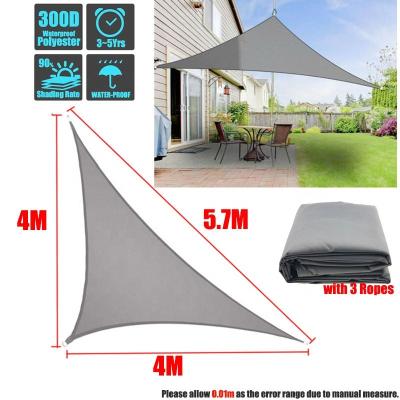 China Camping Oxford Triangle Sun Sun Shade 13x13x18.5”ft 4x4x5.7m Shade Sail 21 Colors Sun Carport Waterproof Patio Pool Shelter for sale