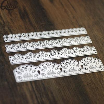 China 4pcs Europe Strips Lace Doily Border Craft Paper Steel Cutting Dies for Scrapbooking DIY Decorate Card Making for sale