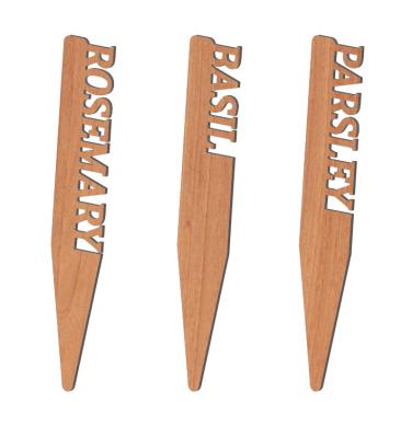 China Custom Garden Work Garden Plant Marks Bamboo Seedling Tray Mark Tools Garden Decoration Herb Tags Markers Nursery Plywood Pots for sale