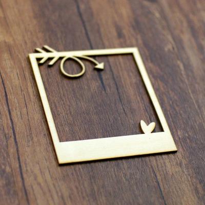 China Wholesale Scrapbook DIY Embellishment Craft Frame Shapes Embellishments Wooden Craft Shapes Home Decor WF044 for sale