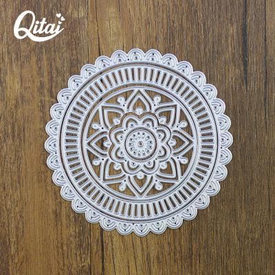 China Other Scrapbook Greeting Card Decor Lace Edge Circle Frame Wholesale Metal Cutting Dies Embossing Stencil Frame Template for sale