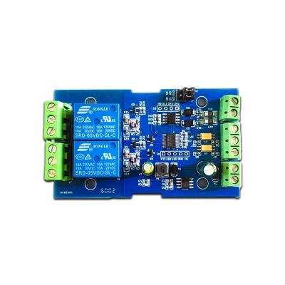 China RS485 Contact Customer Service Modbus Rtu 2 Channel Relay Module Communication 2 Way Input Relay Module for sale