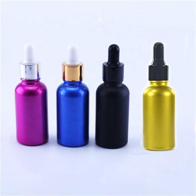 China Personal Care 5ml 10ml 15ml 20ml 30ml 50ml 100ml Essence Glass Bottle Pearl Colored Glass Bottle With Dropper Sprayer for sale