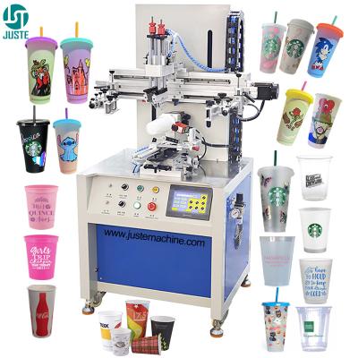 China Semi Automatic Plastic Cup Screen Printer Manual Print High Speed Bottle Tube Mug 2 4 6 Color Screen Printing Machine à venda