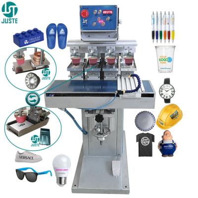 Cina Multi 4 Color Pad Printing Machine Ink Tray Pneumatic Automatic Tampo Pad Printer For Plastic Cup Ceramic Dinner Plate in vendita