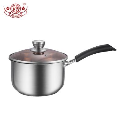 China Sustainable Home Kitchen Milk Stainless Steel Kitchen Milk Boiler Pot With Lid for sale