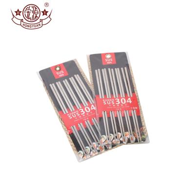 China Stocked Restaurant And Home Dinner Snack 304 Stainless Steel Chopsticks for sale