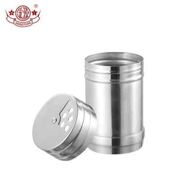 China Food Kitchen Tool Metal Stainless Steel Salt Jar Spice Bottle With Rotating Cover for sale