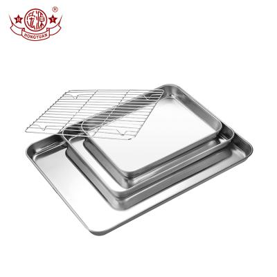 China Wholesale BBQ Plate 430 Stainless Steel Tray Stocked Perforated Cooking Set for sale