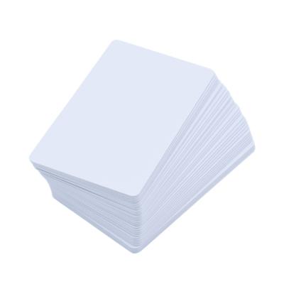 China Direct sales Plastic/PVC/PET/ABS 85.5*54mm factory waterproof/waterproof UHF 125khz rfid IC white card for sale