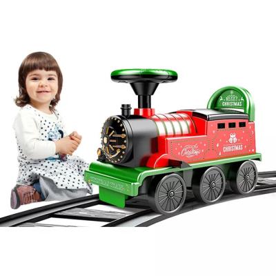 China Ride On Toy Locomotive Baby Electric Car Ride On Car Trains For Kids With Light Music for sale