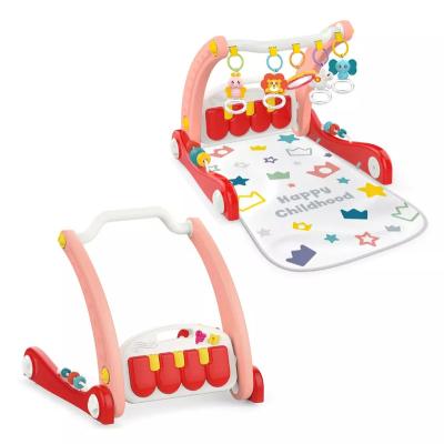 China Andador De Bebe Baby Play Gym Baby Walker For Girl High Quality Activity Musical Mat Infant Eco Friendly Piano 63.5X56.5X83cm for sale