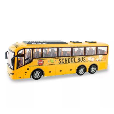 China As Shown 1:16 Bus Full Function Rc Bus Toy With Realistic Lights And Radio Remote Control Scale 27mhz Rubber Tire School Bus Car for sale