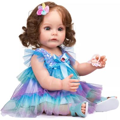 China Soft 22 Inch Porcelain Baby Dolls Face - Doll Girl Toy Silicone Reborn Baby Dolls Mold for sale