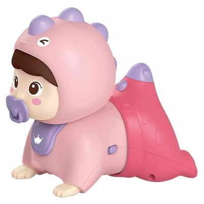 China Toy Baby Crawling Doll Battery Operated Crawling Baby Crawling Doll Mini Early Education Sound Light - Doll for sale