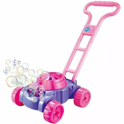 China Plastic Children's Hand Push Trolley Handle Bubble Machine Toy Bubble Tank Toys Bubble Cart Toy for sale