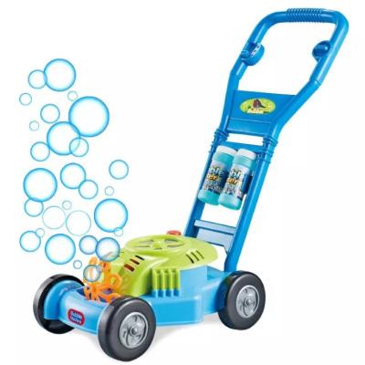 China Hot Selling Plastic Electric Soap Bubble Machine Toys Bubble Lawn Mower Toy for sale