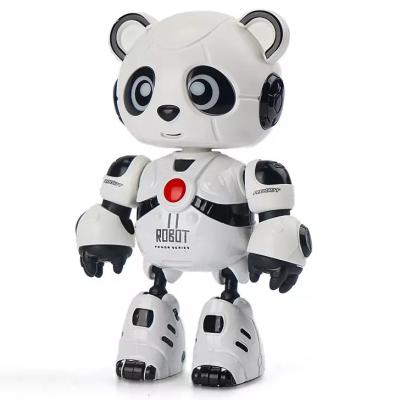 China Battery Operated Toy 2023 New Rechargeable Mini Metal Toy Robot Panda with Talking and Light Recording for Kids for sale