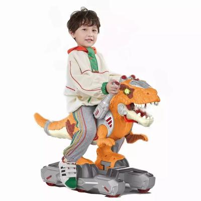 China Ride On Toy 2023 Kids Dinosaur Battery Operated Electric Kids Ride On Dinosaur Toy With Animal Spray And Music And Light for sale