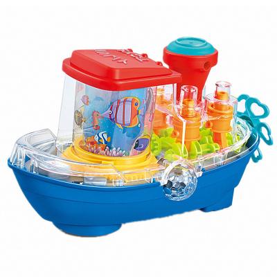 China New Arrival Universal Juguete Wheel 360 Degree Rotation With Projection Light Music Cool Speed ​​Land Boat Transparent Toys 81X43X75cm for sale