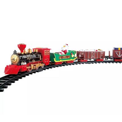 China Slot Toy Hot Selling Kids Music Light Rail Train Tracks Christmas Toy Toy Train for sale