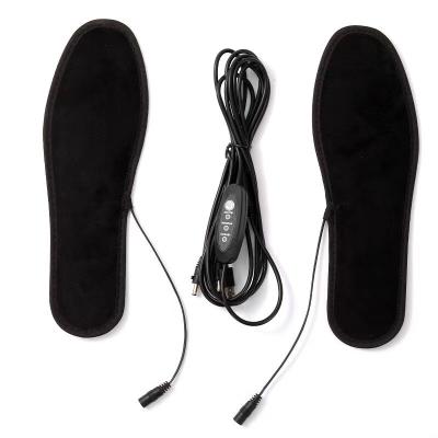 China 2021 Amazon high quality composite fiber foot warmer USB electric heated insoles for men and women for sale