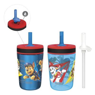 China Zak Designs Kelso Tumbler Set Sustainable, Leakproof Screw Top with Straw, Package for Kids Includes Plastic and Stainless Chamber for sale