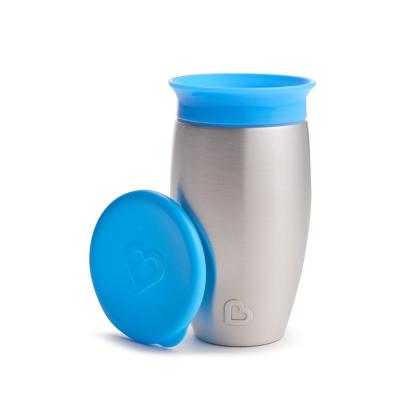 China Miracle 360 ​​Sustainable Stainless Steel Sippy Cups, Blue, 10 oz for sale