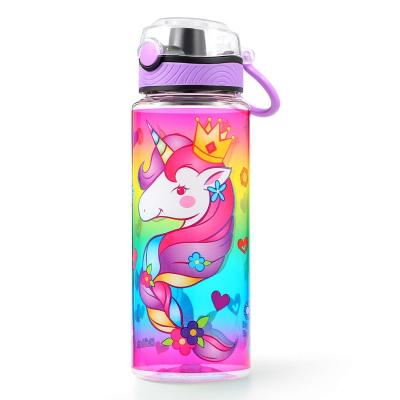 China Sustainable Cute Water Bottle for School Kids Girls, BPA FREE Tritan and Leak Proof and Clean Easy and Carry Handle, 23oz/680ml - Unicorn for sale