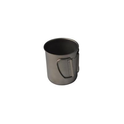 China Outdoor Camping Portable Single Wall Titanium 300ML Mug Eco-friendly With D-type for sale