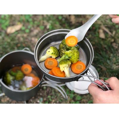 China Eco-friendly non-stick travel outdoor cookware picnic pure titanium camping pot set for sale