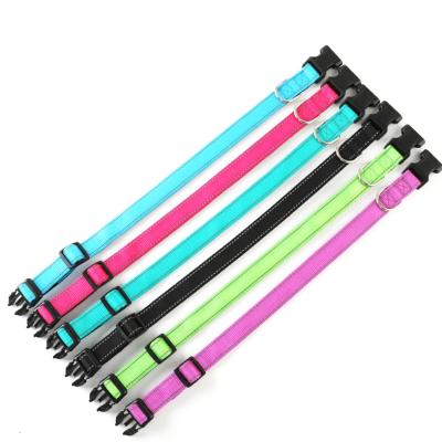 China Padded Nylon Basin Reflective Belt Single Padded Nylon Dog Collar For Xs XL Dogs for sale