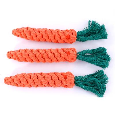 China Viable Dog Toy Carrot Rope Toy Dog Chew Sticks for sale