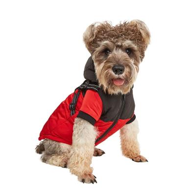 China Custom Viable Logo Small Dogs Quilted Padded Pet Down Jacket Waterproof Harness Pet Clothes Dog Winter Coats for sale