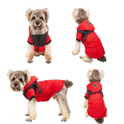 China Durable Extra Custom Small Pet Harness Warm Jacket Stripper Padded Dog Winter Coats Waterproof for sale