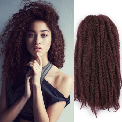 China UnionBeauty Heat Resistant Synthetic Hair Extension 18 Inches Curly Twist Hair Crochet Braids Ombre Marley Braids Hair Cuban Marley Twist Braiding Hair for sale