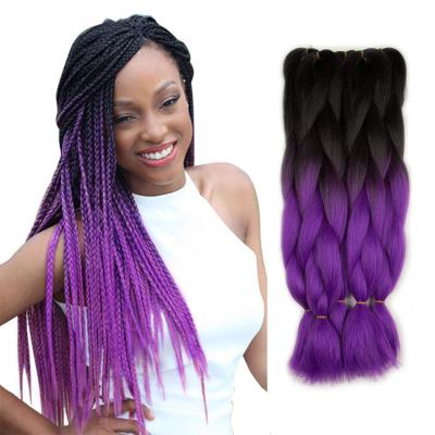 China unionbeauty Synthetics Authentic 100g 165g Synthetic Braiding Hair 24 24 Inch Prestretched Braid Extensions Sample Braiding Hair for sale