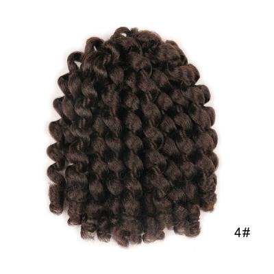 China UnionBeauty Natural Looking Wholesale 8 Inch Short Curling Synthetic Braiding Wand Curly Braid Crochet Wand Hair Extensions Curly Dreadlocks for sale