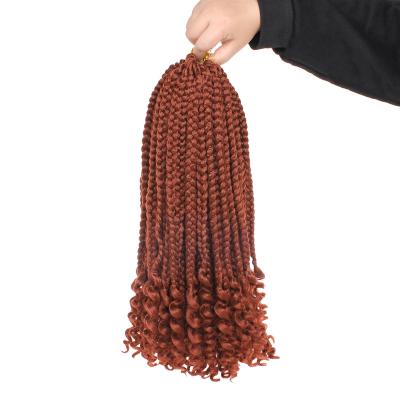 China Pre-looped crochet braid UnionBeauty 14 inch 20 inch pre-looped Ombre Boho Goddess box braids black hair for sale