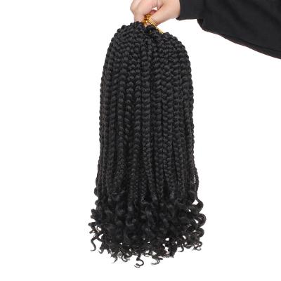 China Direct Wholesale Pre-made Crochet Braid UnionBeauty Top Quality Ombre Goddess Boho Loop Box Braids Black for sale